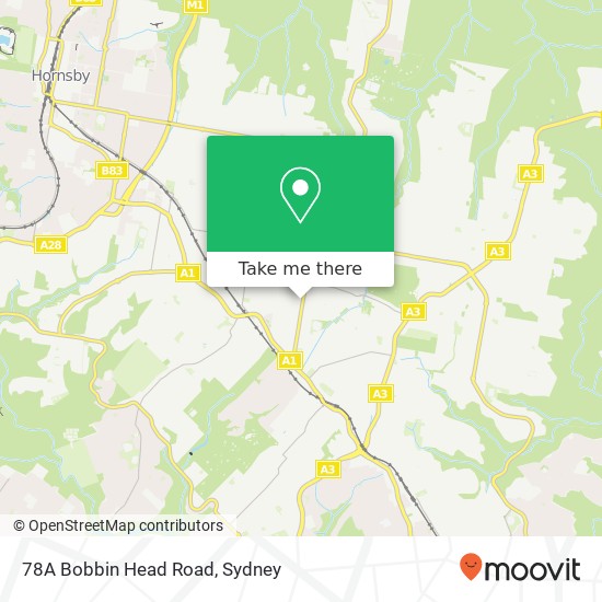 Mapa 78A Bobbin Head Road