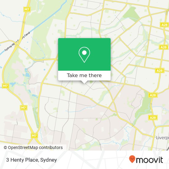 3 Henty Place map