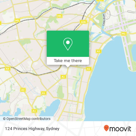 Mapa 124 Princes Highway