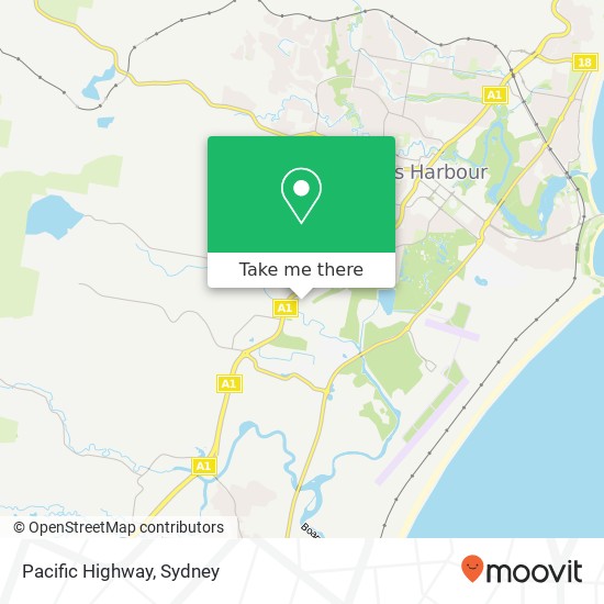 Mapa Pacific Highway