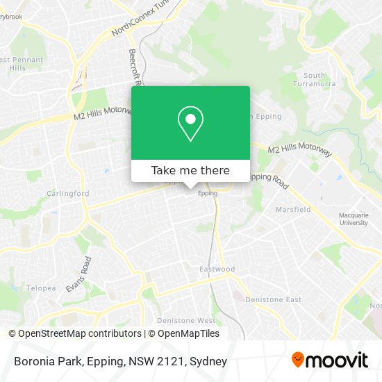 Boronia Park, Epping, NSW 2121 map