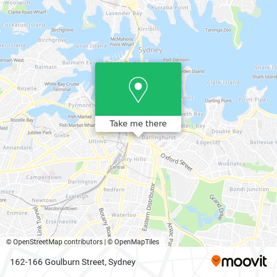 Mapa 162-166 Goulburn Street