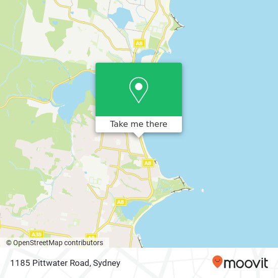 Mapa 1185 Pittwater Road