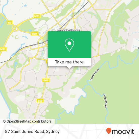 Mapa 87 Saint Johns Road