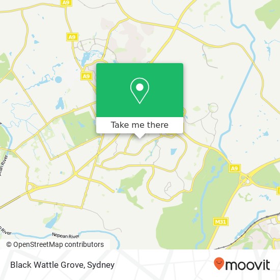 Mapa Black Wattle Grove