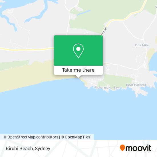 Birubi Beach map