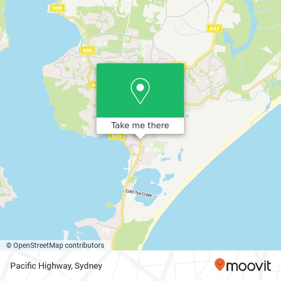 Mapa Pacific Highway