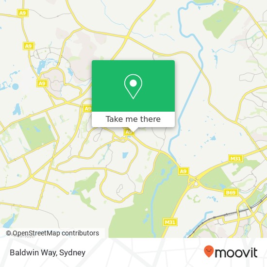 Baldwin Way map