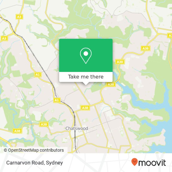 Mapa Carnarvon Road
