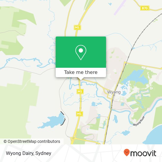 Wyong Dairy map