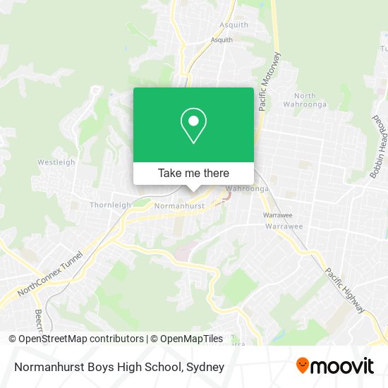 Mapa Normanhurst Boys High School