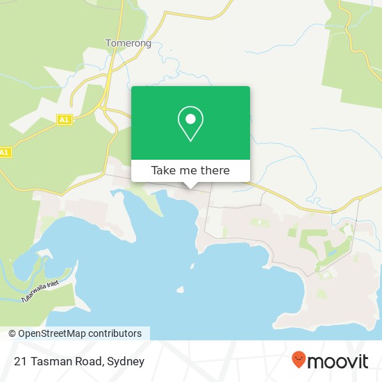21 Tasman Road map