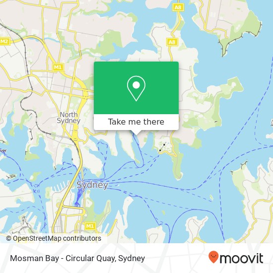 Mapa Mosman Bay - Circular Quay