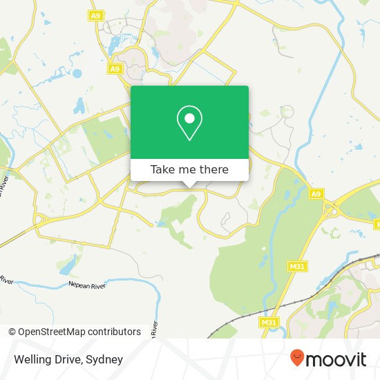 Mapa Welling Drive