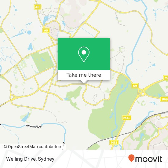 Mapa Welling Drive