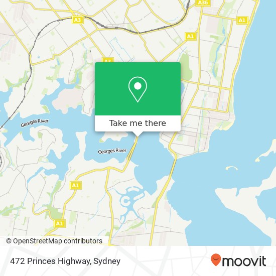 472 Princes Highway map