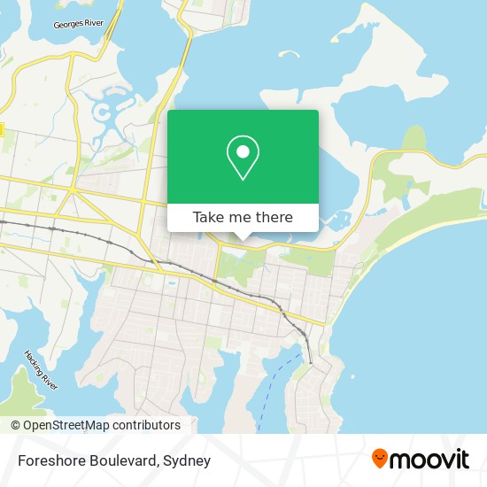 Mapa Foreshore Boulevard