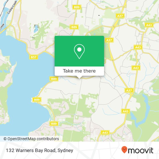 Mapa 132 Warners Bay Road