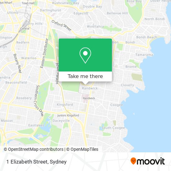 Mapa 1 Elizabeth Street