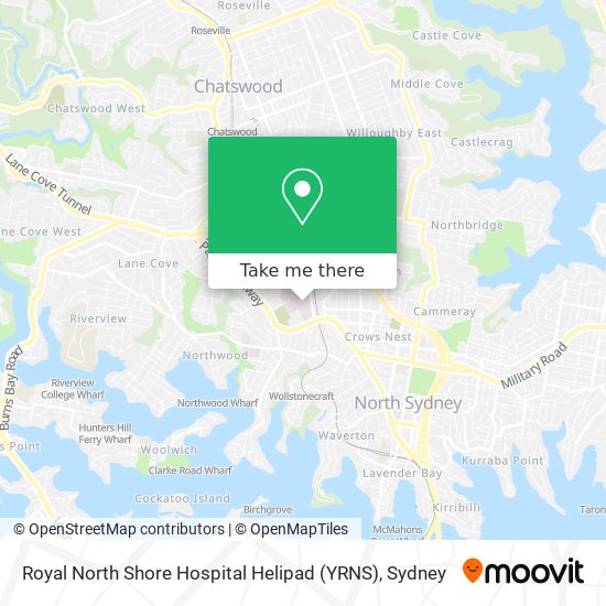 Royal North Shore Hospital Helipad (YRNS) map