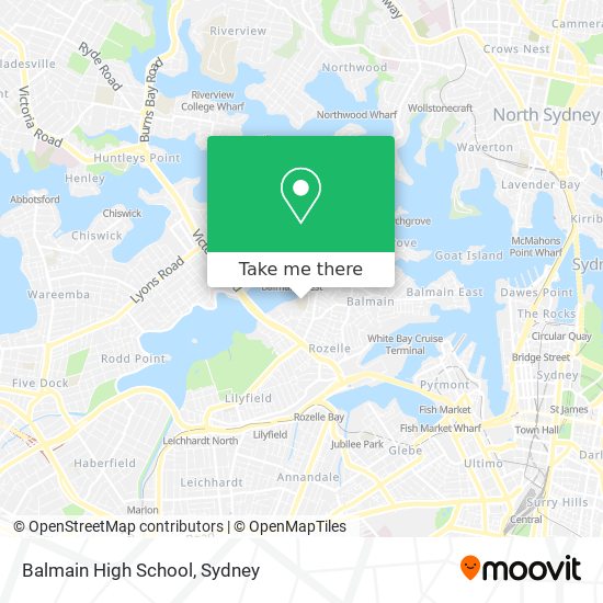 Balmain High School map