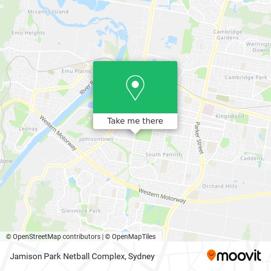 Mapa Jamison Park Netball Complex