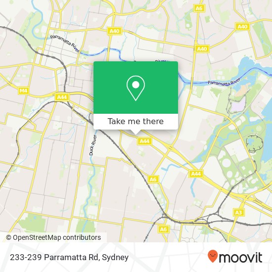 233-239 Parramatta Rd map