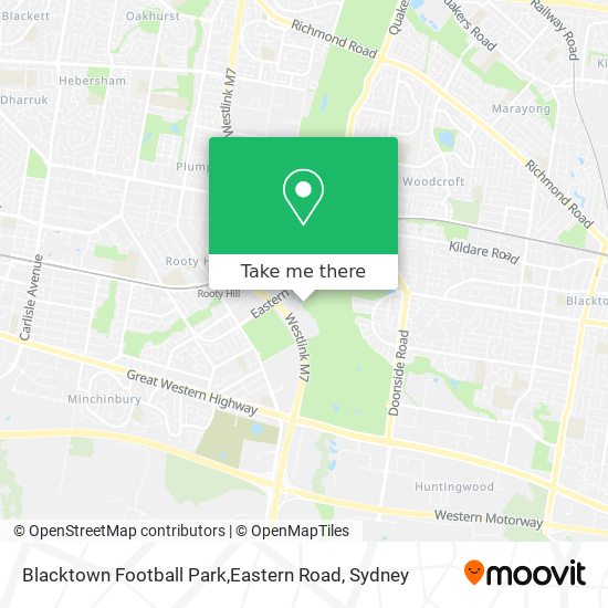 Blacktown Football Park,Eastern Road map