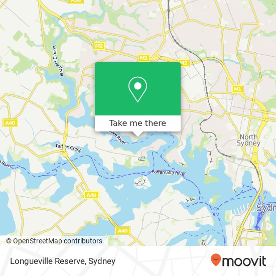 Longueville Reserve map