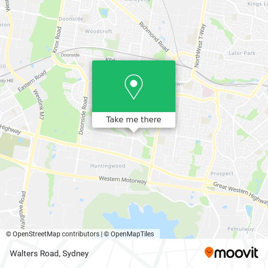 Mapa Walters Road