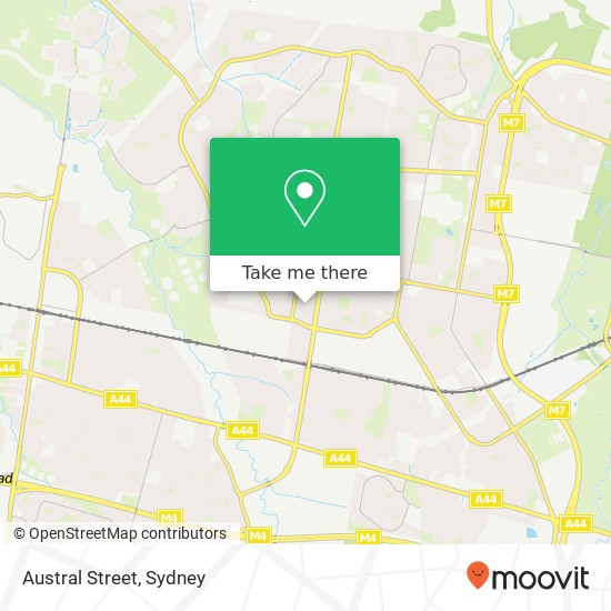 Austral Street map