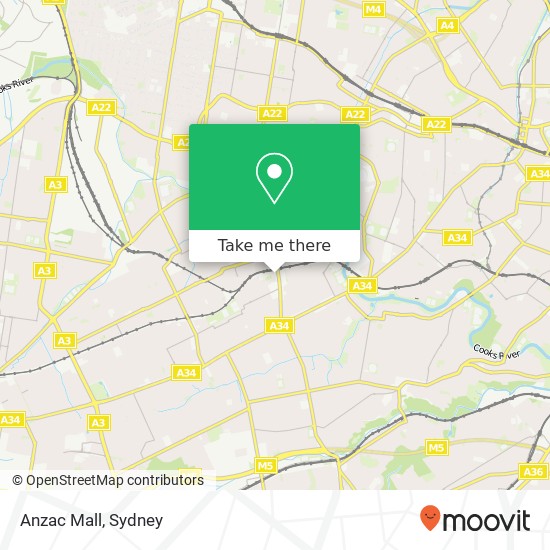 Anzac Mall map