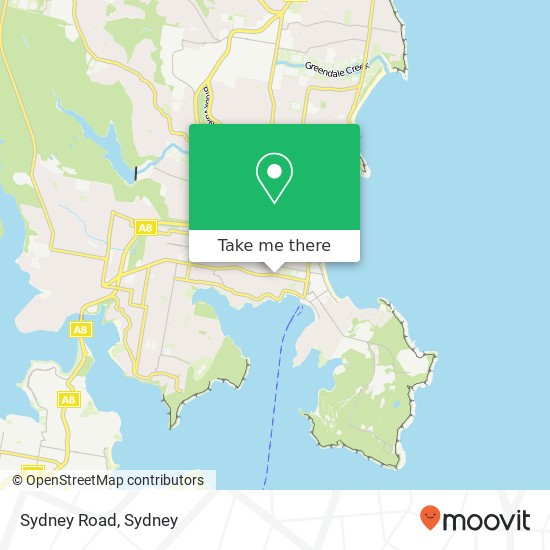 Mapa Sydney Road