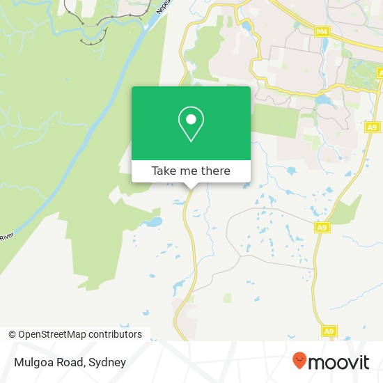 Mulgoa Road map