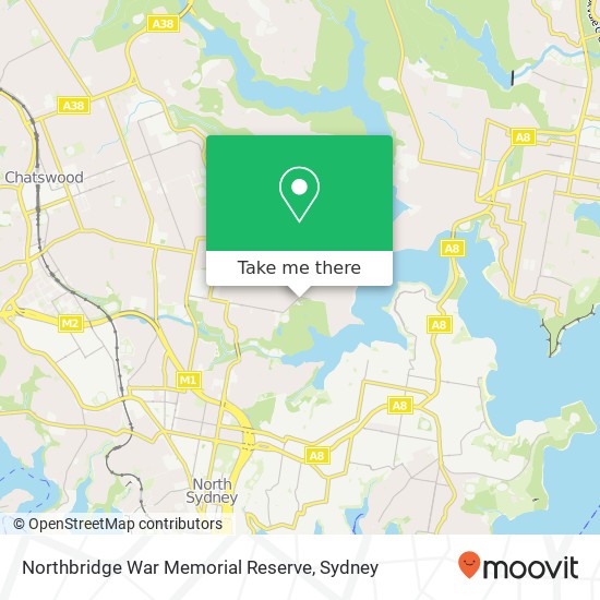 Northbridge War Memorial Reserve map