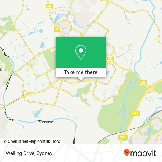 Mapa Welling Drive