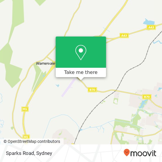 Mapa Sparks Road