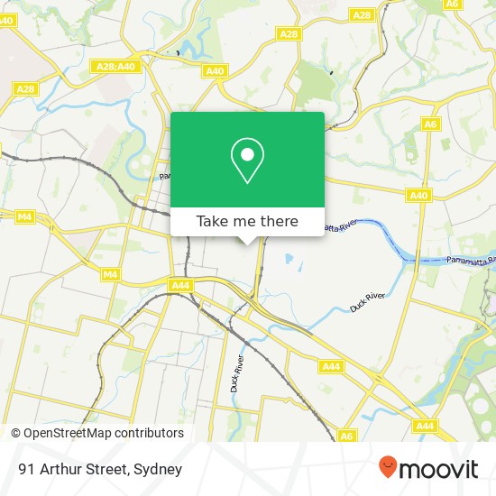 Mapa 91 Arthur Street