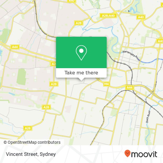 Vincent Street map