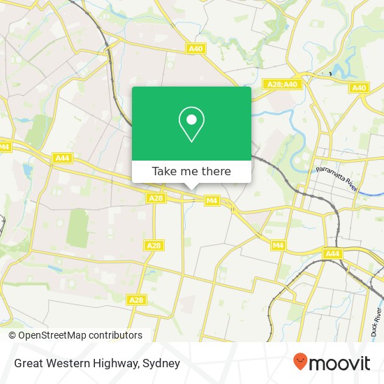 Mapa Great Western Highway