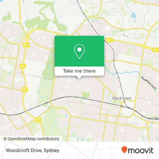 Mapa Woodcroft Drive