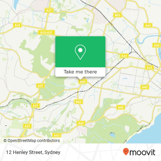 12 Henley Street map