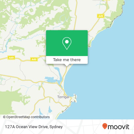 127A Ocean View Drive map