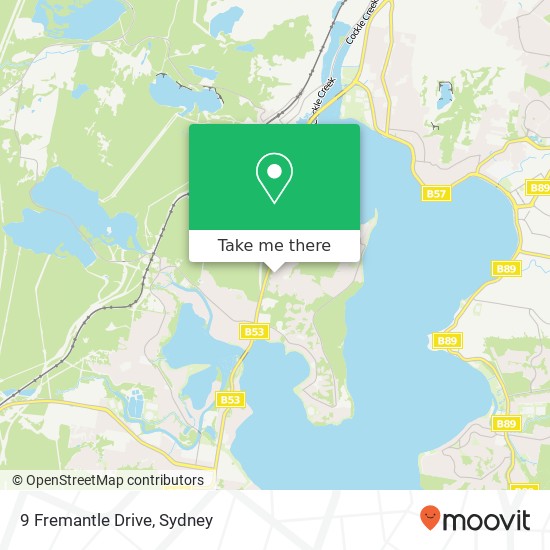 Mapa 9 Fremantle Drive