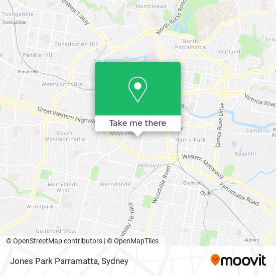 Mapa Jones Park Parramatta