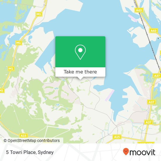Mapa 5 Towri Place