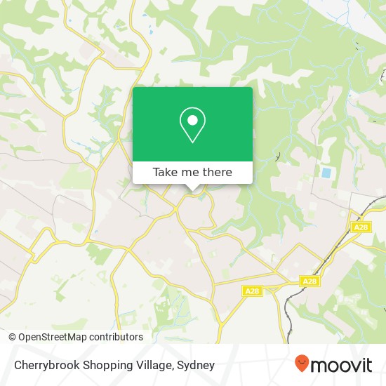 Mapa Cherrybrook Shopping Village