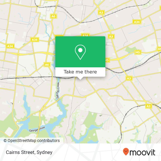 Mapa Cairns Street