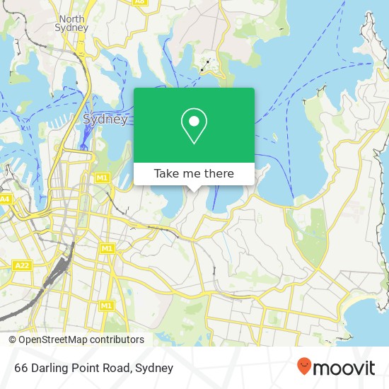66 Darling Point Road map