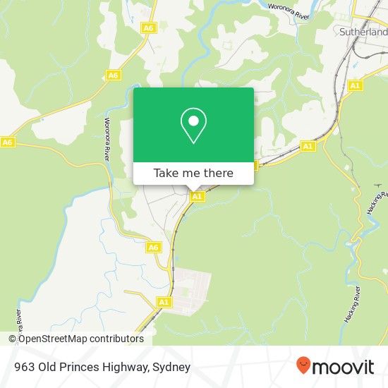 963 Old Princes Highway map